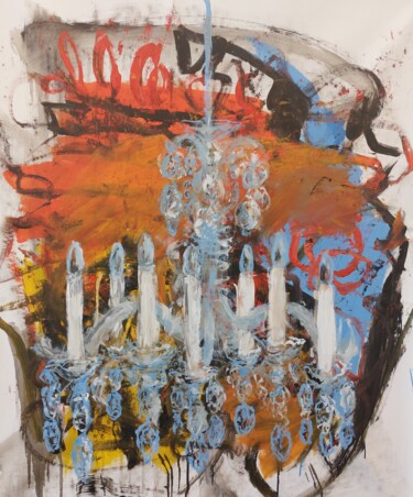 Malerei mit dem Titel "Kronleuchten" von Brigitte Uhrmacher, Original-Kunstwerk, Acryl