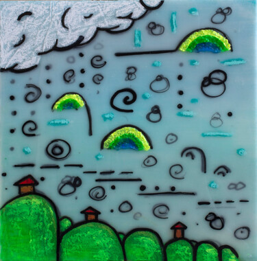 Painting titled "Rain rain go away" by Brittany Ellis, Original Artwork, Pastel