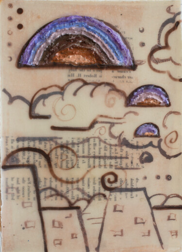 Pintura intitulada "Story clouds" por Brittany Ellis, Obras de arte originais, Acrílico