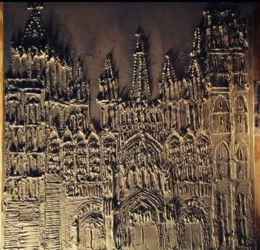 Painting titled "rouen-cathedral-36i…" by Brooke Major, Original Artwork, Oil