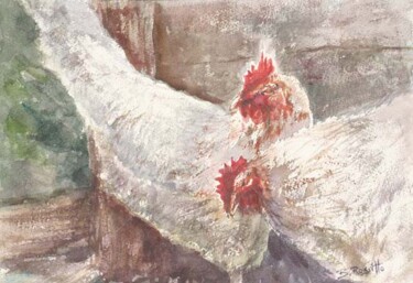 Peinture intitulée "Holcomb Hens" par B.Rossitto, Œuvre d'art originale, Huile