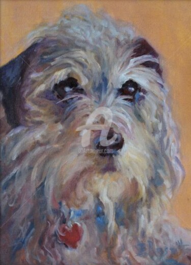 Painting titled "Scruffy" by B.Rossitto, Original Artwork, Oil