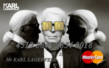 Printmaking titled "Larl Lagerfeld Mast…" by Brother X, Original Artwork, Digital Print Mounted on Aluminium