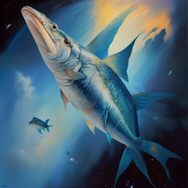 Ephrazy Graphics Canvas Art Picture - Bass Fishing ( Animals > Sea Life > Fish > Bass art) - 26x26 in