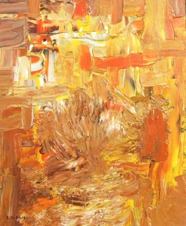 Peinture intitulée "FLAMBEE" par Jacqueline Dobrugi, Œuvre d'art originale, Huile