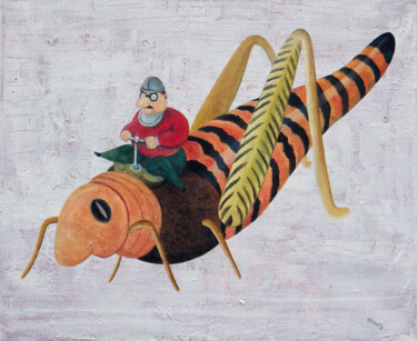 Peinture intitulée "L'assaut de la saut…" par Bruno Aimetti, Œuvre d'art originale, Acrylique Monté sur Châssis en bois