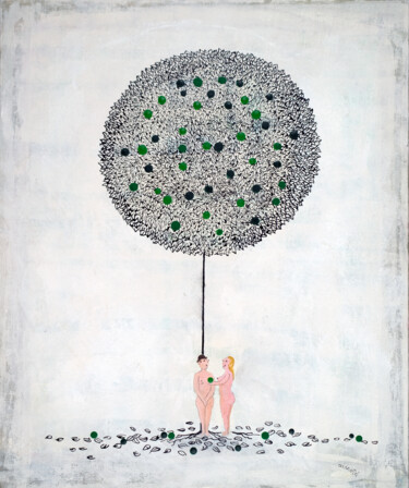 "Adam & eve" başlıklı Tablo Bruno Aimetti tarafından, Orijinal sanat, Akrilik Ahşap Sedye çerçevesi üzerine monte edilmiş