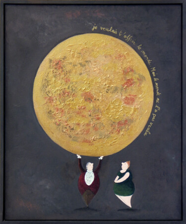 Pittura intitolato "Le toit du monde" da Bruno Aimetti, Opera d'arte originale, Olio Montato su Telaio per barella in legno