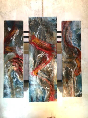 Pintura titulada "Triptyque N° III.20…" por Bruno Bianchi, Obra de arte original, Acrílico Montado en Otro panel rígido