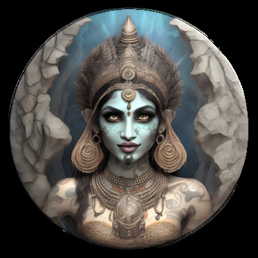 Arte digitale intitolato "Indian Goddess Pixi…" da Bruno Dujardin, Opera d'arte originale, Immagine generata dall'IA