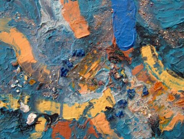 Pintura titulada "blue abstraction 2" por Bruno Dumont, Obra de arte original, Oleo