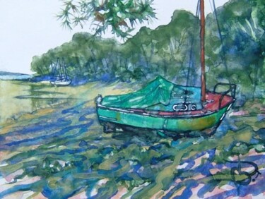 Painting titled "morbihan 4" by Bruno Dumont, Original Artwork, Oil