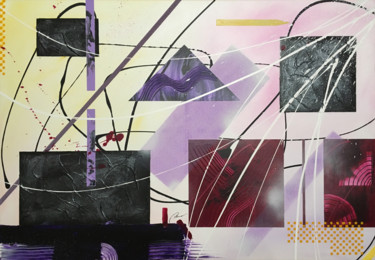Malerei mit dem Titel "Retrocolors" von Bruno Abstract Art, Original-Kunstwerk, Acryl