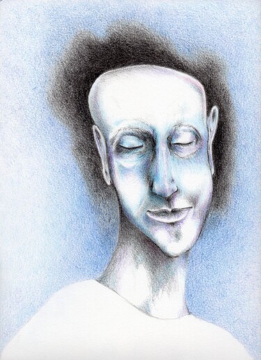 Digital Arts titled "Le clown triste" by Bruno Kattnig, Original Artwork, 2D Digital Work