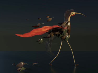 Digital Arts titled "L'oiseau" by Bruno Kattnig, Original Artwork, 3D Modeling