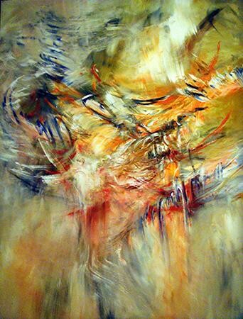 Peinture intitulée "champs rythmiques" par Bruno Keip, Œuvre d'art originale