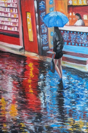 Pintura intitulada "I love Hong Kong" por Bruno Lebayle, Obras de arte originais, Óleo