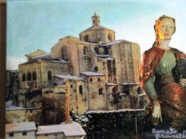 Painting titled "Cattedrale di Irsin…" by Bruscella Donato, Original Artwork, Oil