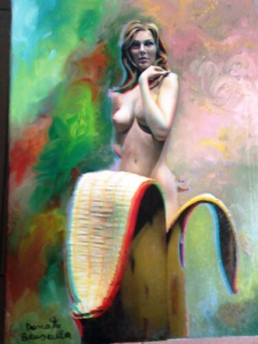 Painting titled "Denise" by Bruscella Donato, Original Artwork, Oil