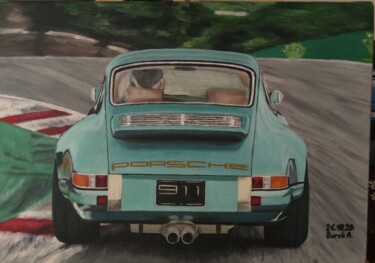Rysunek zatytułowany „Porsche 911” autorstwa Burak Aslan, Oryginalna praca, Akryl