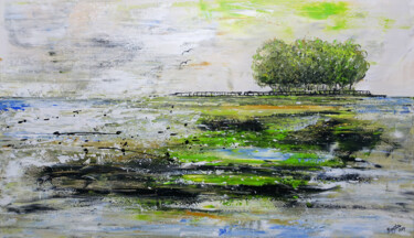Картина под названием "Die Insel abstrakte…" - Burgstallers-Art - Alexandra Brehm, Подлинное произведение искусства, Акрил У…