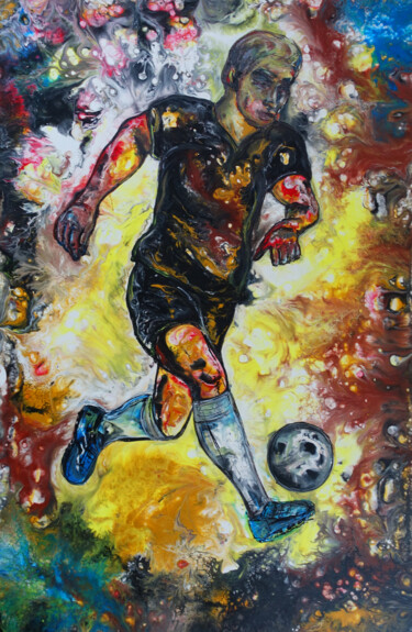 绘画 标题为“Fußballer Gemälde a…” 由Burgstallers-Art - Alexandra Brehm, 原创艺术品, 丙烯 安装在artwork_cat.上