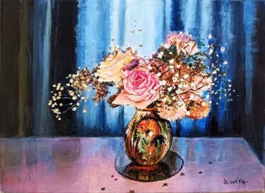 Peinture intitulée "PETIT BOUQUET DE LY…" par Brigitte With (B.WITH), Œuvre d'art originale, Huile