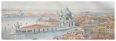 "Venise, la Salute v…" başlıklı Tablo C Coquelle tarafından, Orijinal sanat, Suluboya