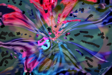 Digitale Kunst mit dem Titel "DEFERLANTES" von Dominique Cheval, Original-Kunstwerk, Digitale Malerei