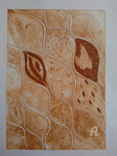 Εκτυπώσεις & Χαρακτικά με τίτλο "Cell Biology" από Christine Porath, Αυθεντικά έργα τέχνης, Etching