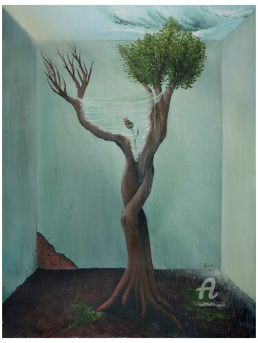 제목이 "Baum des Lebens"인 미술작품 Christine Porath로, 원작, 기름