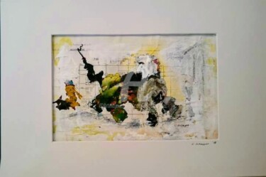 Collages titulada ""Freunde" Acryl/Pap…" por Cäcilia Schlapper, Obra de arte original, Acrílico Montado en Cartulina