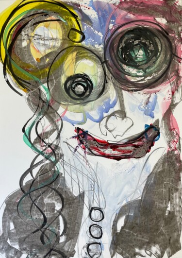 Peinture intitulée "Ageless Funny Me (S…" par Cäcilie Von Manal, Œuvre d'art originale, Aquarelle