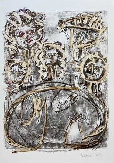 Printmaking titled "Family Of Five At D…" by Cäcilie Von Manal, Original Artwork, Monotype