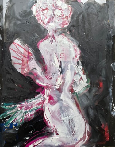 Картина под названием "Act / Nude Painting…" - Cäcilie Von Manal, Подлинное произведение искусства, Масло