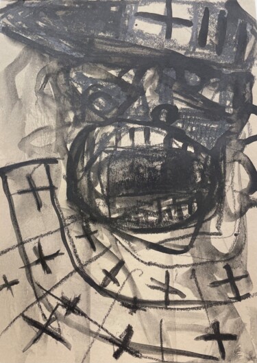 Drawing titled "Screaming Pope (Stu…" by Cäcilie Von Manal, Original Artwork, Graphite