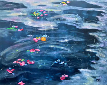 Malerei mit dem Titel "Spring Water" von Cæsiliæ, Original-Kunstwerk, Öl