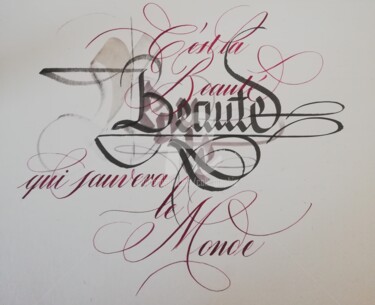 Tekening getiteld "Sauver le monde" door Calli-Style, Origineel Kunstwerk, Inkt