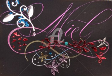 Σχέδιο με τίτλο "Miel" από Calli-Style, Αυθεντικά έργα τέχνης, Μελάνι