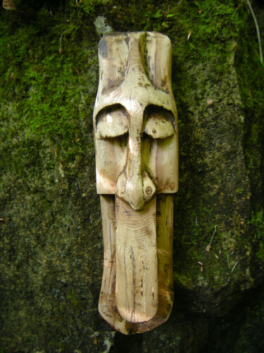 Escultura intitulada "Hayes" por Cambrousse, Obras de arte originais, Madeira