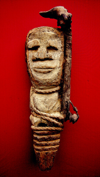 Sculptuur getiteld "voodoo # 54" door Cambrousse, Origineel Kunstwerk, Hout