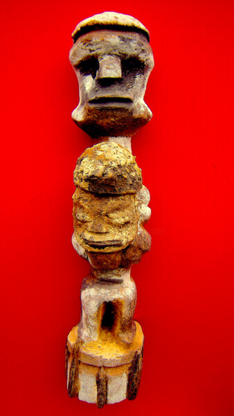 Skulptur mit dem Titel "voodoo # 55" von Cambrousse, Original-Kunstwerk, Holz