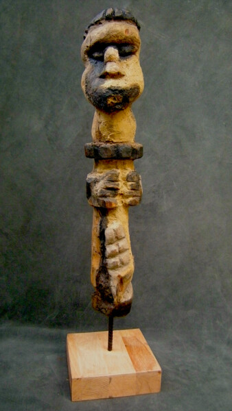 Sculptuur getiteld "voodoo # 200" door Cambrousse, Origineel Kunstwerk, Hout