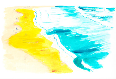 Ζωγραφική με τίτλο "Bondi Beach - Austr…" από Cmh, Αυθεντικά έργα τέχνης, Ακουαρέλα