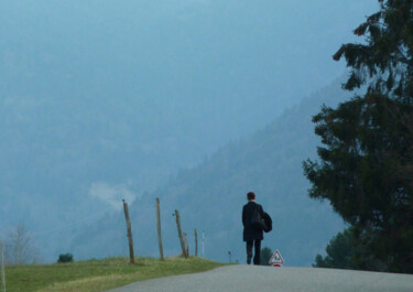 Photography titled "Sur la route" by Camille R., Original Artwork, Non Manipulated Photography