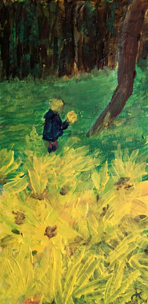 Malerei mit dem Titel "En forêt" von Camille Rouschmeyer, Original-Kunstwerk, Acryl