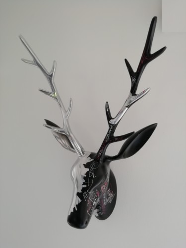 Sculpture intitulée "Le cerf (sans feuil…" par L'Atelier De Cana, Œuvre d'art originale, Métaux
