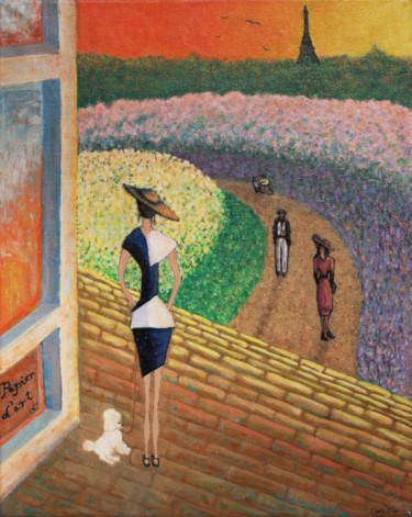 Malarstwo zatytułowany „Springtime In Paris” autorstwa Carla Dancey, Oryginalna praca, Akryl