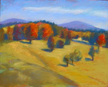 Painting titled "Vermont Hills" by Candy Barr, Original Artwork, Oil