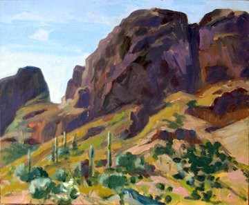 Painting titled "Bulldog Notch" by Candy Barr, Original Artwork, Oil